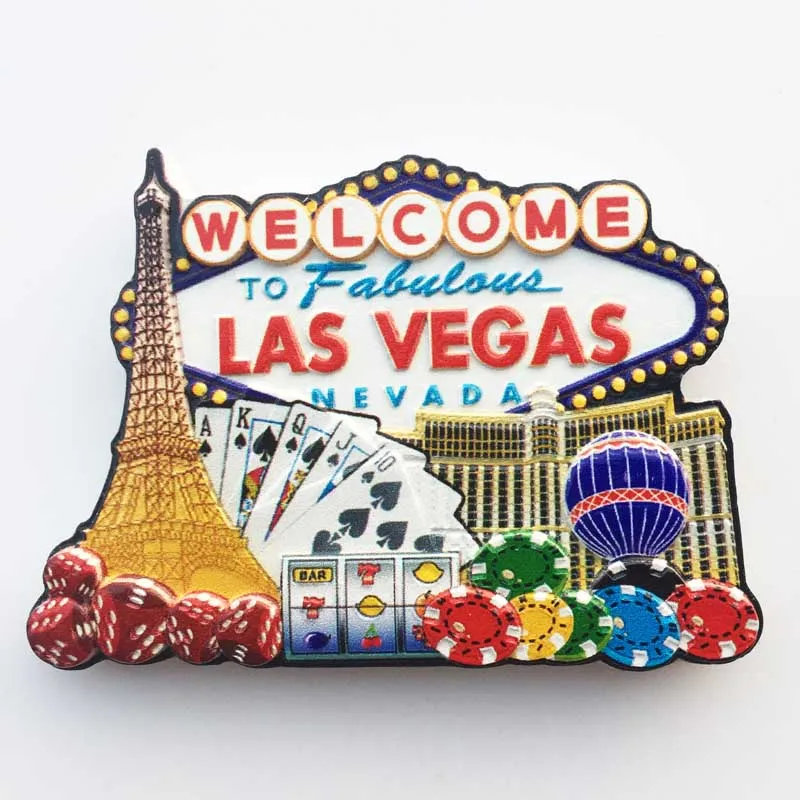 Lychee Life Las Vegas живописные магниты на холодильник известные Ландшафтные и сувениры