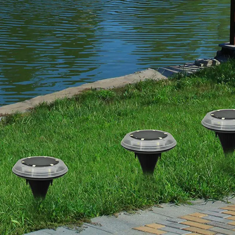 

Kaigelin 12 LED Lawn Lamp White Solar Light Outdoor Waterproof Floor Buried Light Outdoor Garden Path Ground Lights