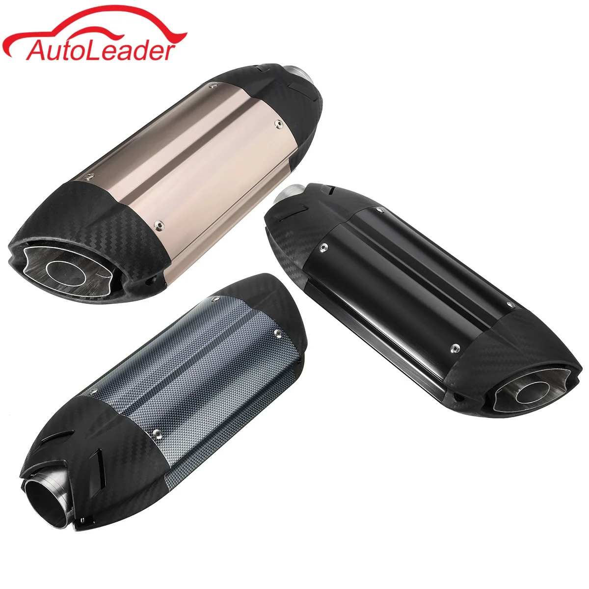 

1 pcs for Honda for Kawasaki Motorcycle Motorbke Carbon Stainless Steel Exhaust Muffler Tail Pipe ATV Bike Universal 38-51mm