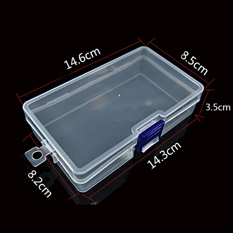 

1 Pcs Plastic Rectangular Clear Storage Box Collection Container Transpaent Case