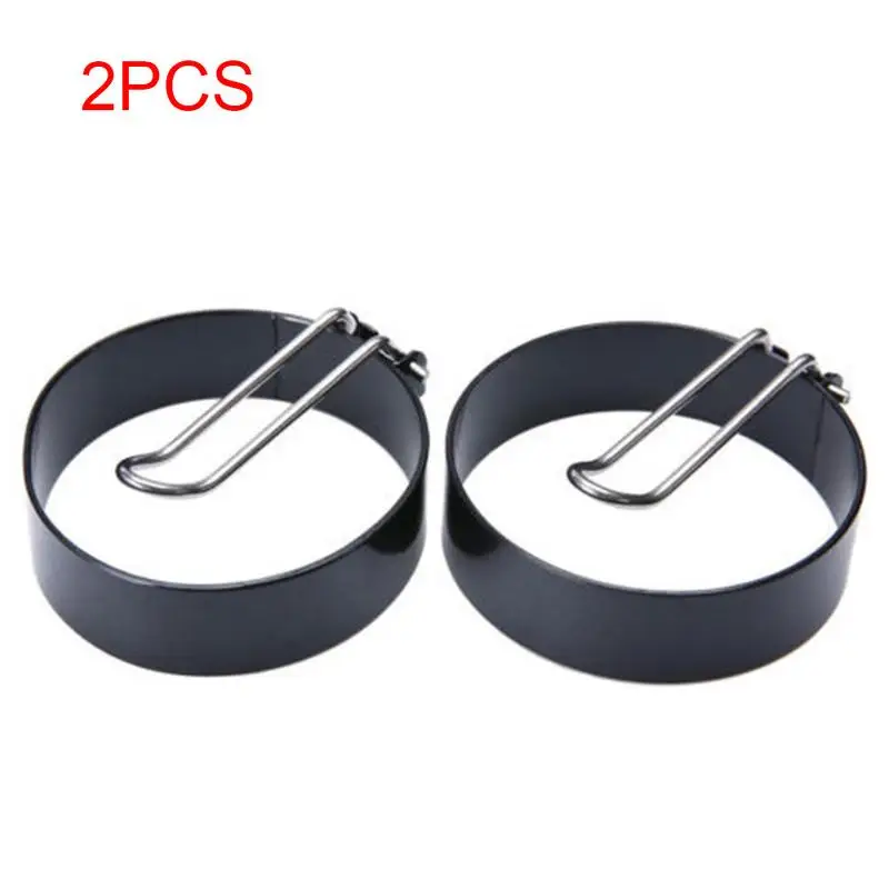 

2Pcs Nonstick Stainless Steel Fried Egg Mold with Handle Round Pancake Molds Eggs Frying Mould Kitchen Tools