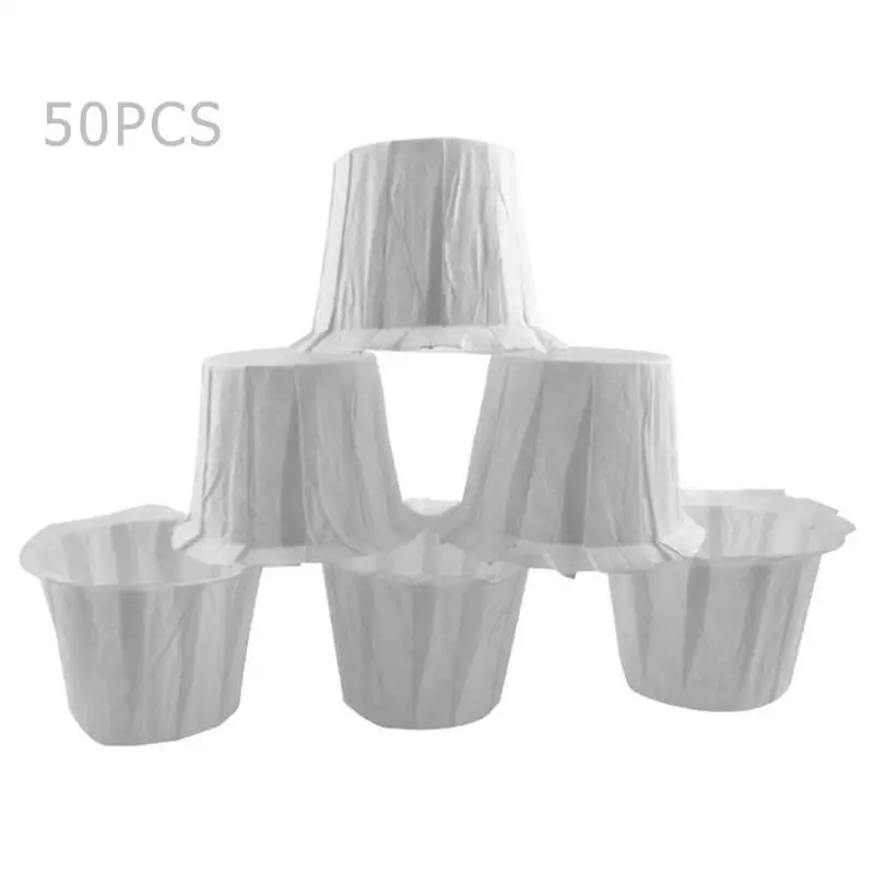 50pcs Disposable Paper Coffee Filter Cups Strainer Espresso Coffee