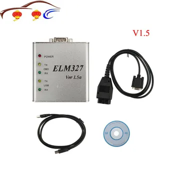 Автомобильный диагностический сканер ELM327 V1.5 OBD2, металлический алюминиевый инструмент ELM 327 V1.5a OBD OBDII ELM327, USB-сканер кодов неисправностей Автомобильный диагностический сканер ELM327 V1.5 OBD2, металлический алюминиевый инструмент ELM 327 V1.5a OBD OBDII ELM327, USB-сканер кодов неисправностей
