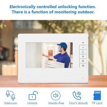 

Waterproof 7Inches TFT/LCD HD Wired Video Intercom Doorbell Infrared Night Vision Doorphone Hot