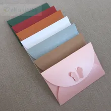 50 шт. 105x70 мм(4," x 2,7") Мини жемчуг цветной бумажный конверт с бабочка туфли с ремешком и пряжкой членский билет поздравительные открытки обложки конвертов