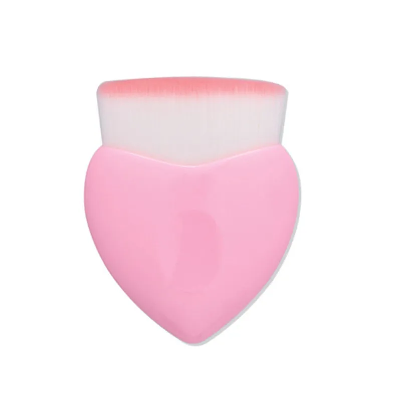 

Rakado 1PCS Flat Foundation Brush Heart Shape Fishtail Foundation Brush Mermaid Professional Makeup Brushes Cosmetics Pink Green