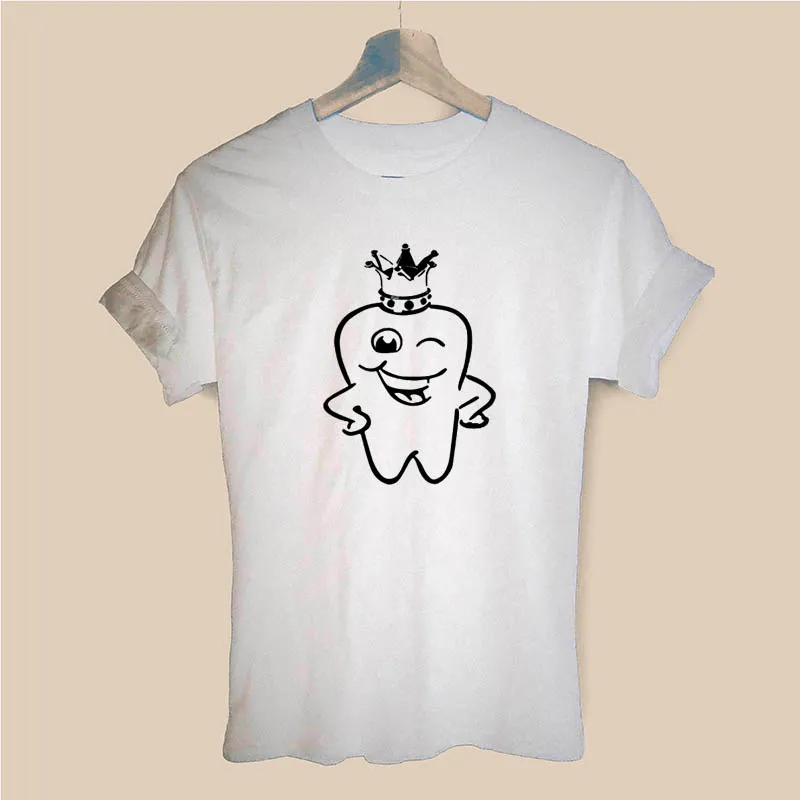 Женская хлопковая Повседневная футболка с принтом «Dentist Moda» для девушек, топ, футболка, хипстер, Прямая поставка