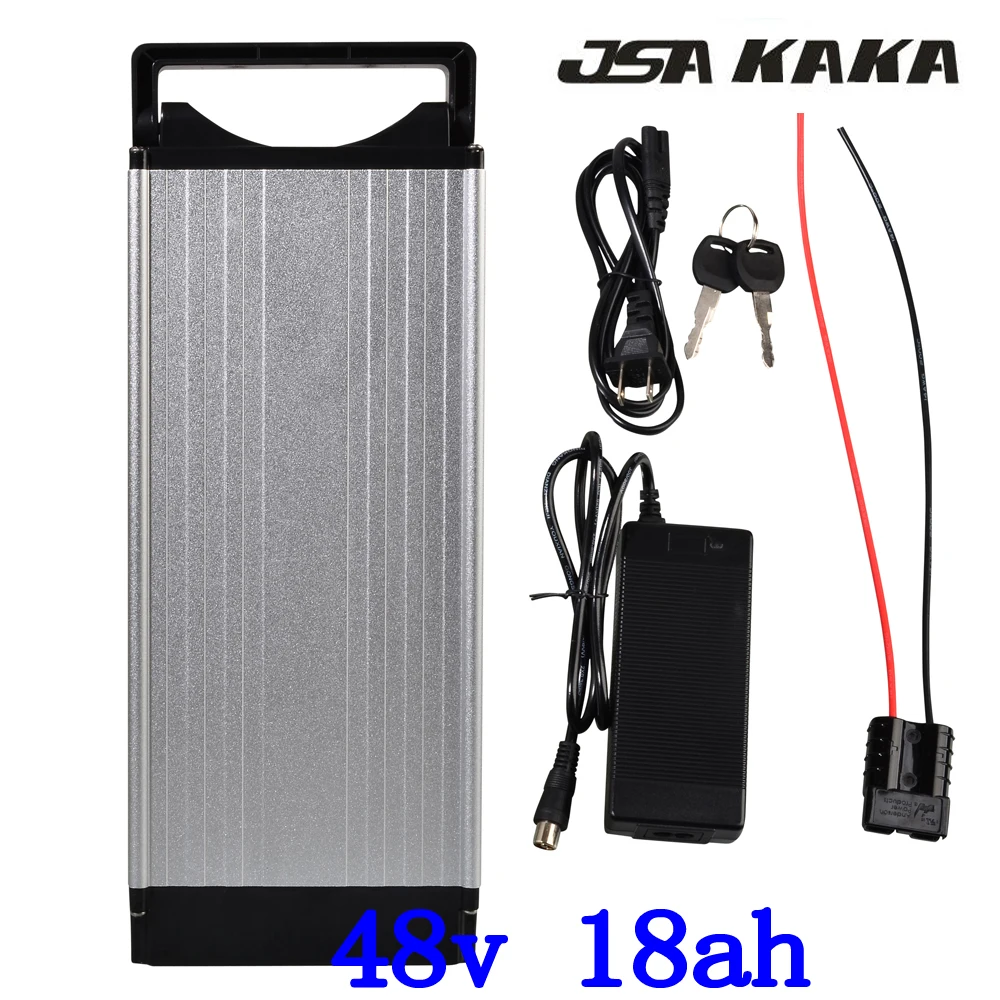 

48V ebike battery 48V 18AH 1000W Lithium battery 48V electric bicycle battery with tail light and 54.6V 2A charger