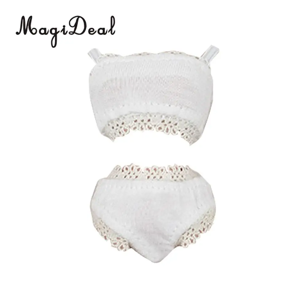 Goedkoop 12 Inch Poppen Witte Kanten Lingerie Outfit Beha Slipje Pjs Kleding Top Set Voor Blythe Voor Licca Pop Accessoires