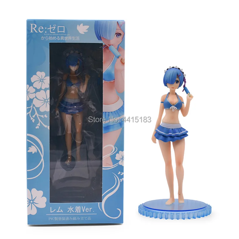 2 Styles Water Ver Anime Re : Life In A Different World From Zero Ram Rem PVC Action Figure Doll Collectible Model Toy 