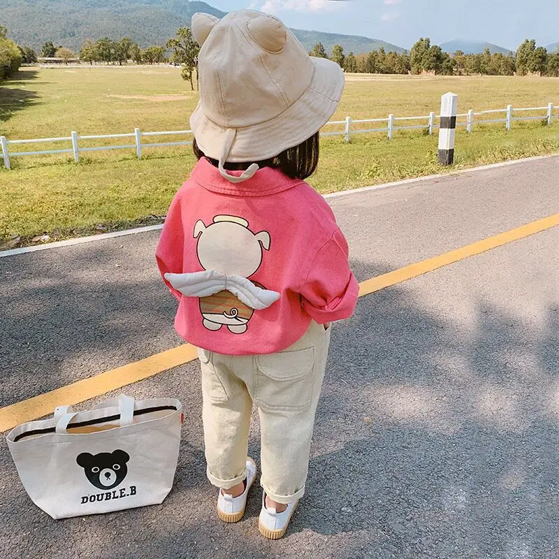 

Spring Autumn Kid Girl Baby's Cotton Clothing Outfit Casual Cardigan Jacket Outerwear for Girls Baby Clothes Angel Coat Jackets