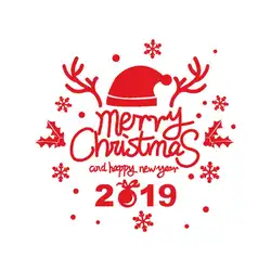 2019 Рождеством стены Стикеры дома витрину Стекло наклейки Декор окна Стикеры s Рождество наклейки красный/белый /черный