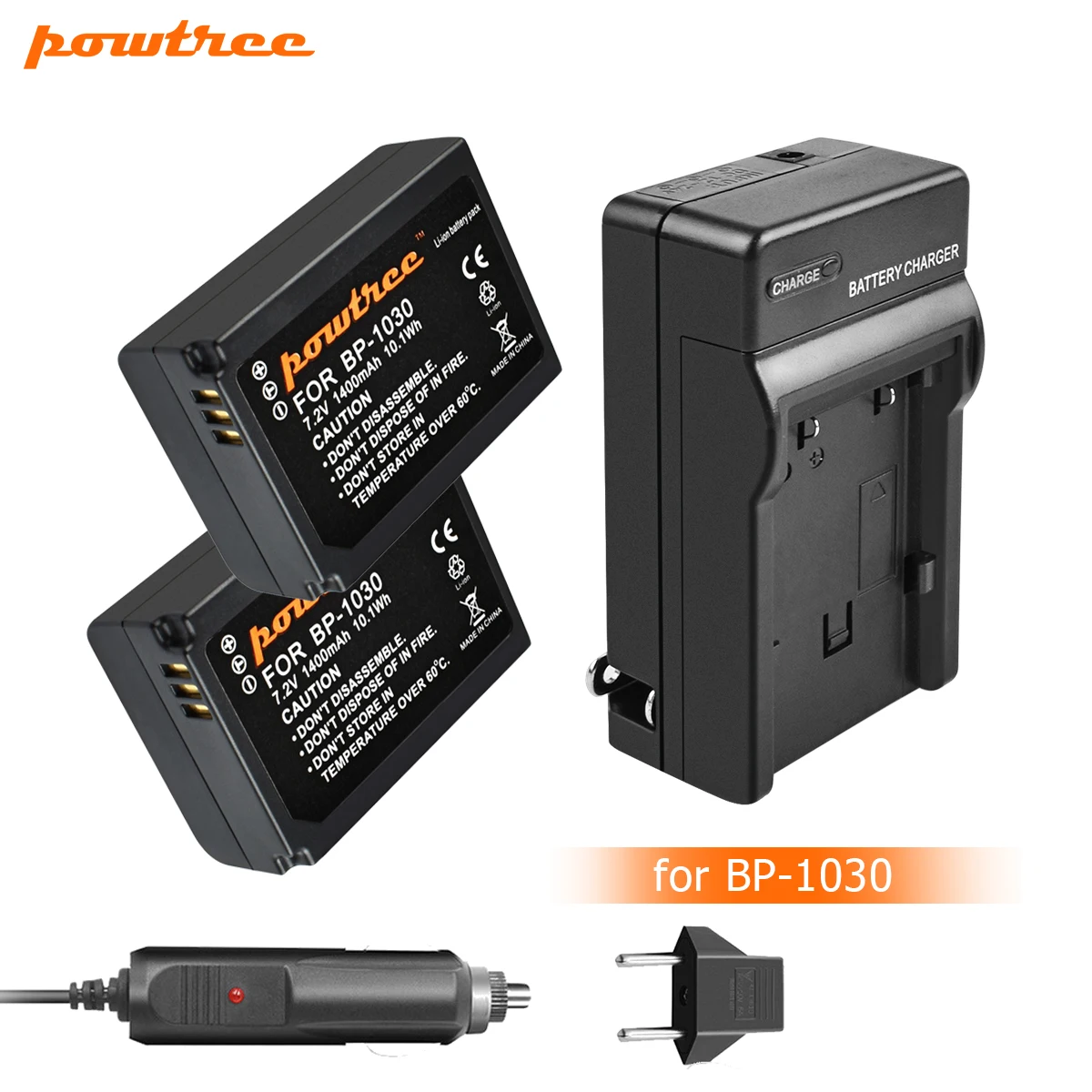 

Powtree 7.2V 1400mAh BP-1030 BP1030 BP1130 BP-1130 Repalcement Camera Battery+Charger For Samsung NX200 Camera Battery L10