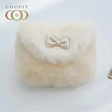 Coofit Милая Детская сумка через плечо модная сумка-мессенджер бант волосы мяч Девочка мягкая плюшевая сумка на плечо лучший подарок для детей