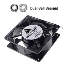 2Pcs Gdstime 120mm x 38mm 2 Wire AC 220V 240V Ball Bearing Case Cooling Fan 2Pcs Gdstime 120mm x 38mm 2 Wire AC 220V 240V Ball Bearing Case Cooling Fan