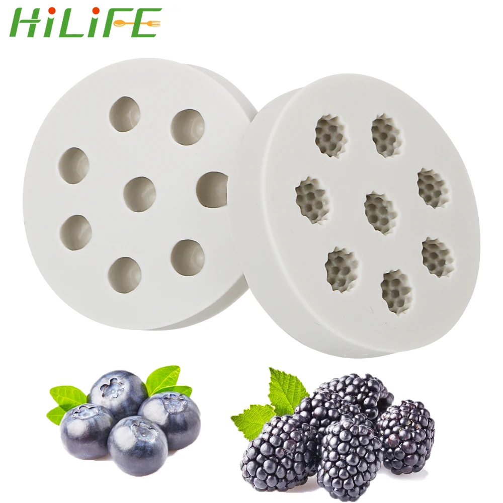 

HILIFE Bakeware DIY Cake Decorating Mould Chocolate Pastry Tool Raspberry Blueberry Shape Silicone Mold Sugarcraft Baking Tool