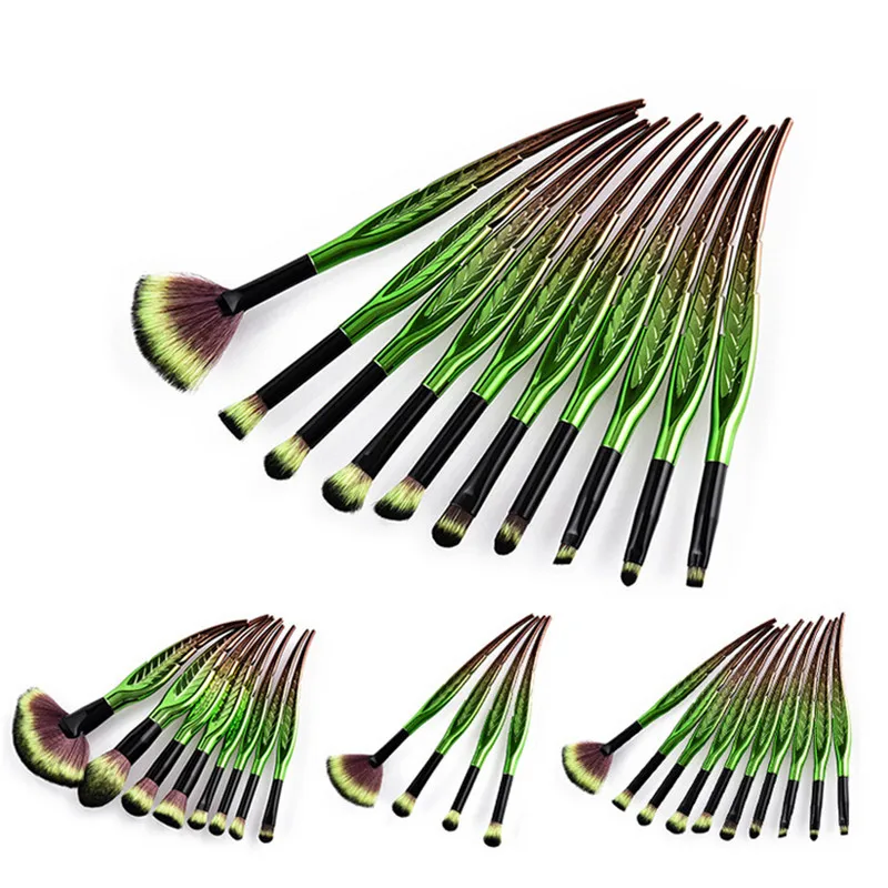 

Rakado Professional Makeup Brushes Set Kit Eyeliner Eye Shadow Face Powder Blush Brush Set Makeup Tools For Cosmetics Leaf Shape