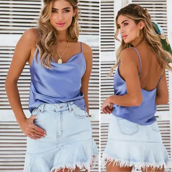 

Womens Summer Vest Crop Tank Tops Sleeveless Tee Shirt Blouse Cami