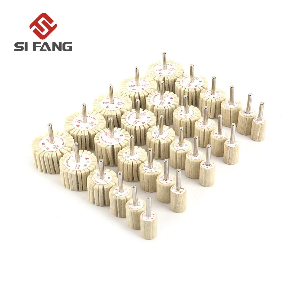 

6Pcs Wool Grinding Head 20/25/30/40/50/60mm For Rotary Drill Polishing Tool Dremel Accessories