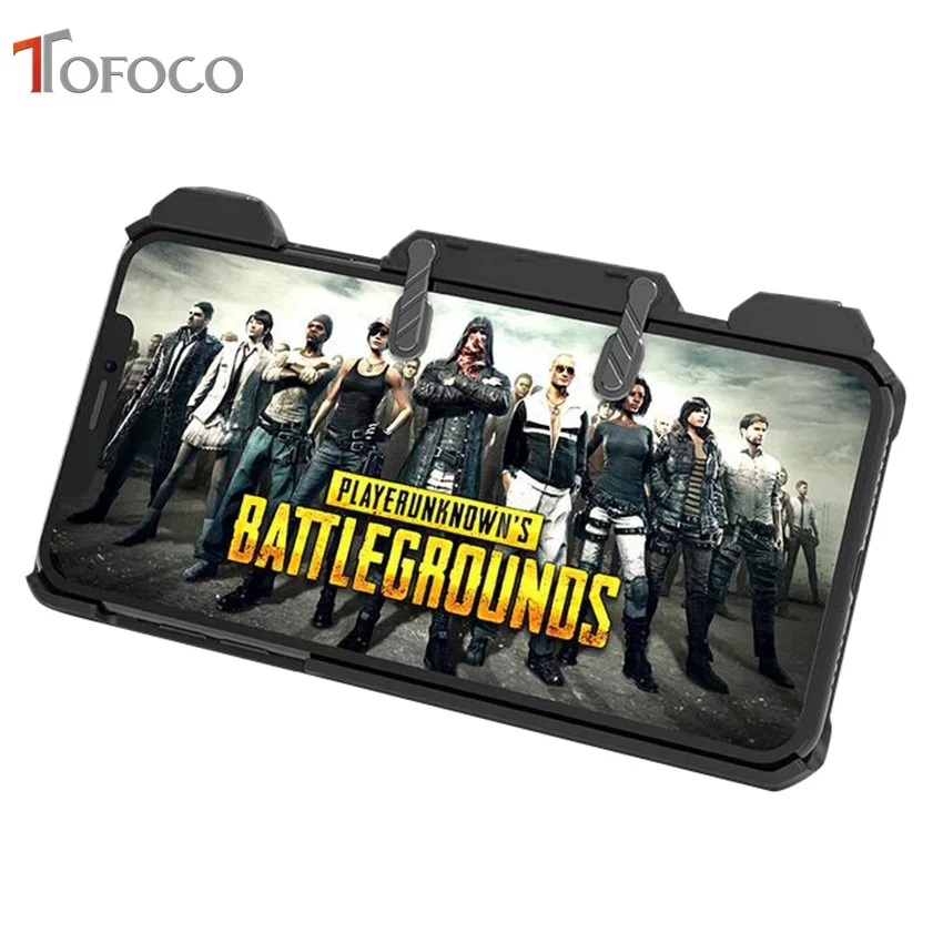 

Pubg Controller Mobile Phone Case 2 in 1 PUBG Mobile Joystick Trigger Fire Aim Button Game Pad for iPhone 6 6s 7 8 X XS Cover
