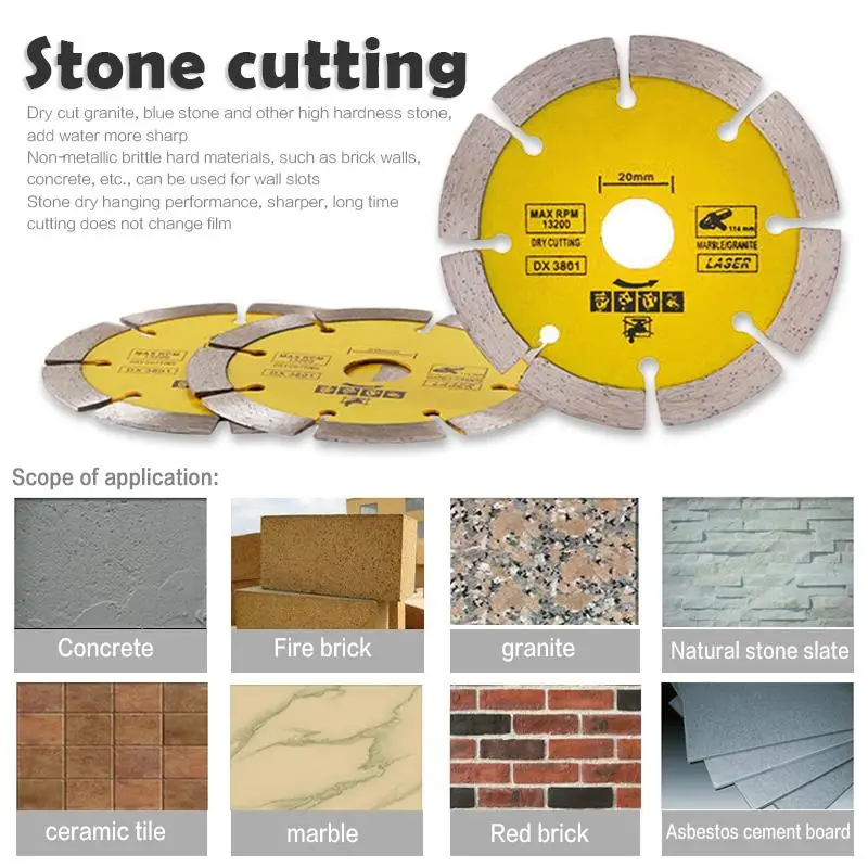 Cutting Disc Dry Or Wet Continuous Rim Diamond Saw Disc Wheel Rotory Accessories Circular Saw Blade Abrasive Diamond Disc