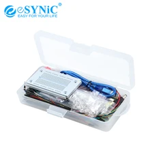 ESYNiC маленький стартовый набор для начинающих Arduino 1602 мотор LCD сервопривод светодиодный макет USB кабель+ UNO R3 Arduino-совместимая плата