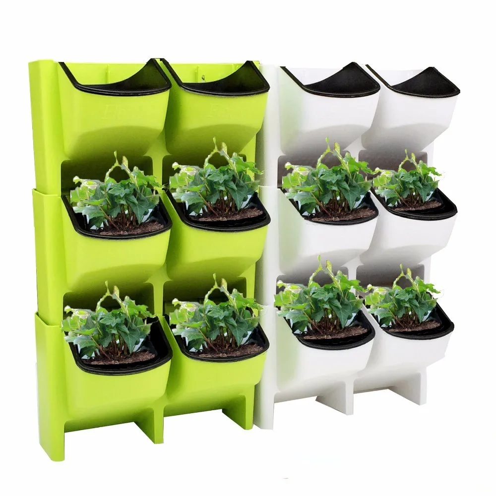 

Stackable Wall Planter Flower Pot Garden Plant Pots Wall Hanging Vertical Succulents Flower Pot Bonsai Home Decor Dropshipping
