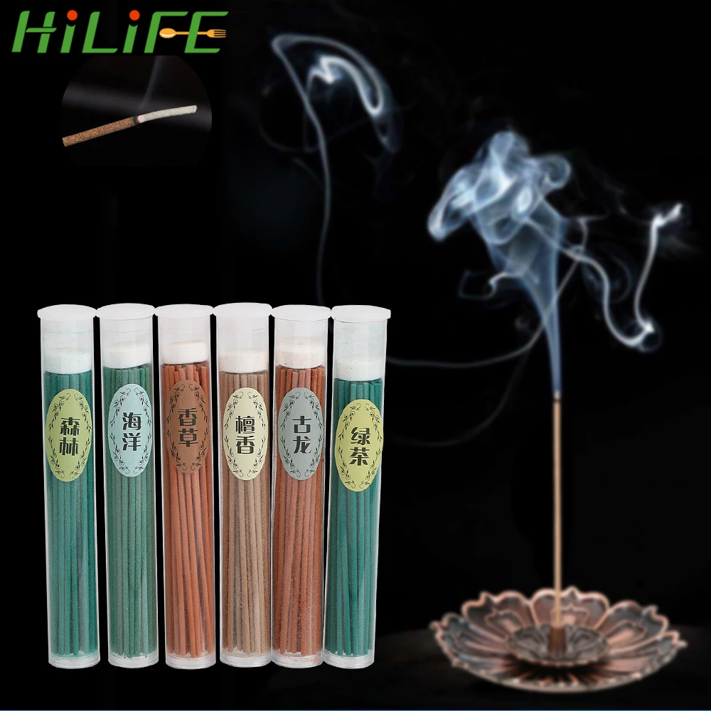 

50pcs Indoor Natural Incense Burner Sticks Sleep Health Incense Sticks Sandalwood Rose Green Aroma Tea Aromatherapy Home Decor