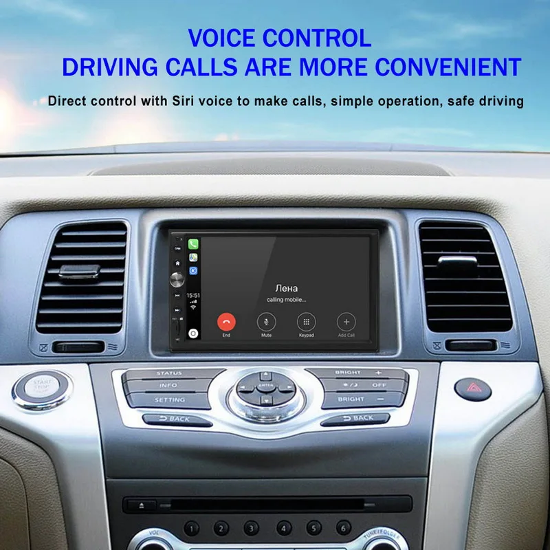 7 'ƈ DIN автомобильное радио для Apple Carplay и Android мультимедиа Зеркало Ссылка