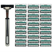 30 шт./кор. и с Ножи держатель высокое качество безопасности женская обувь сменные лезвия для бритвы Портативный бритвенных лезвий для женщин Красота эпилятор