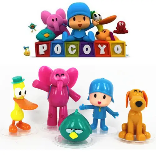 

Many 5 pieces Pocoyo ELLY DUCK Loula Dream bird Loose PVC figures Toy Figurines Fancy Toys