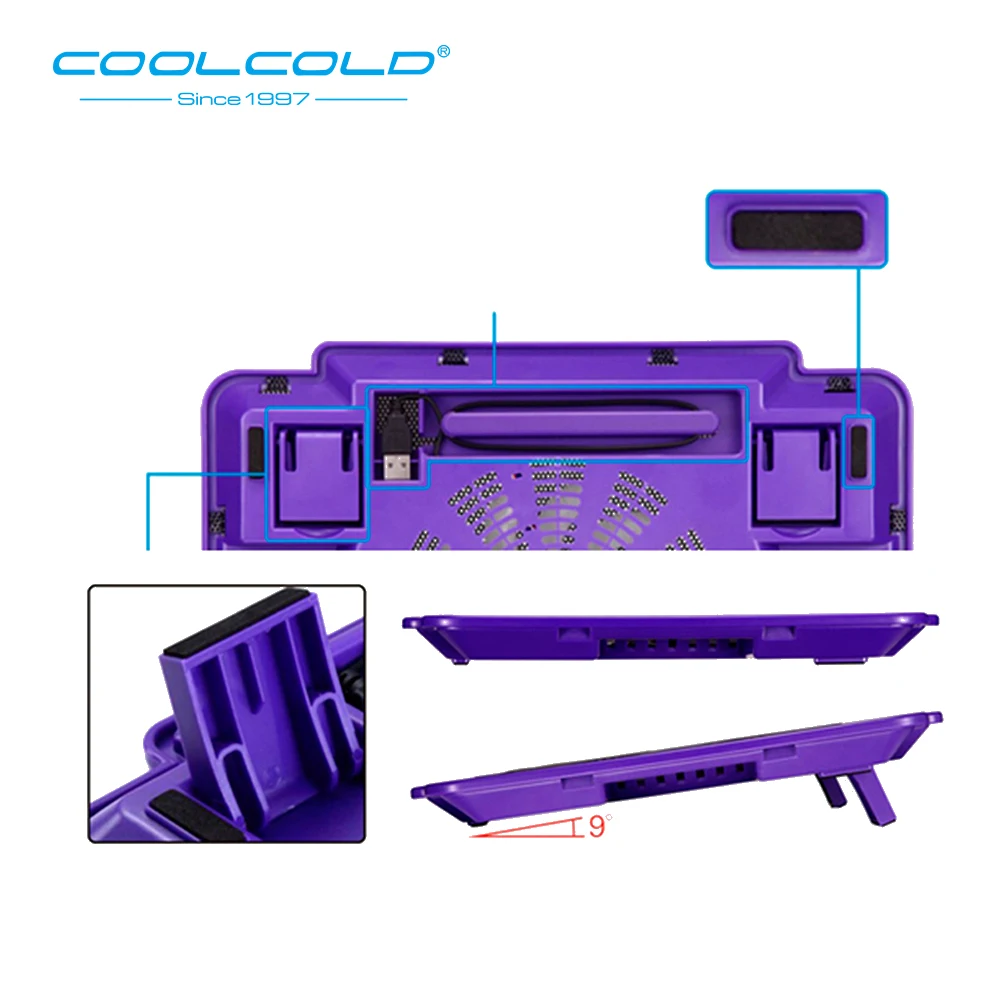 COOLCOLD легкая охлаждающая подставка для ноутбука тонкие вентиляторы USB супер