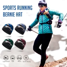 Вязаная спортивная шапка, ветрозащитная вязаная шапочка для бега, шапка для велоспорта, Теплая Лыжная шапка с черепом, дышащая антибактериальная шапка для мужчин и женщин
