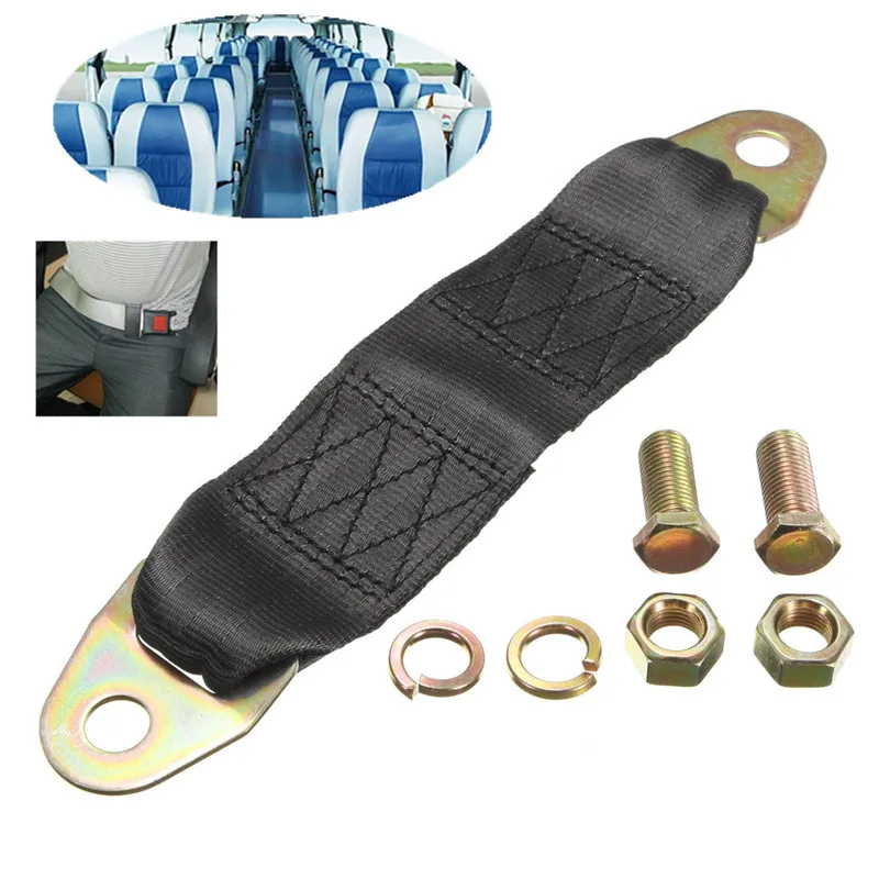

7pcs Universal 23cm Black Seat Belt Extension Safety Extender Buckle With Bolt Nut Washer Auto Accessories