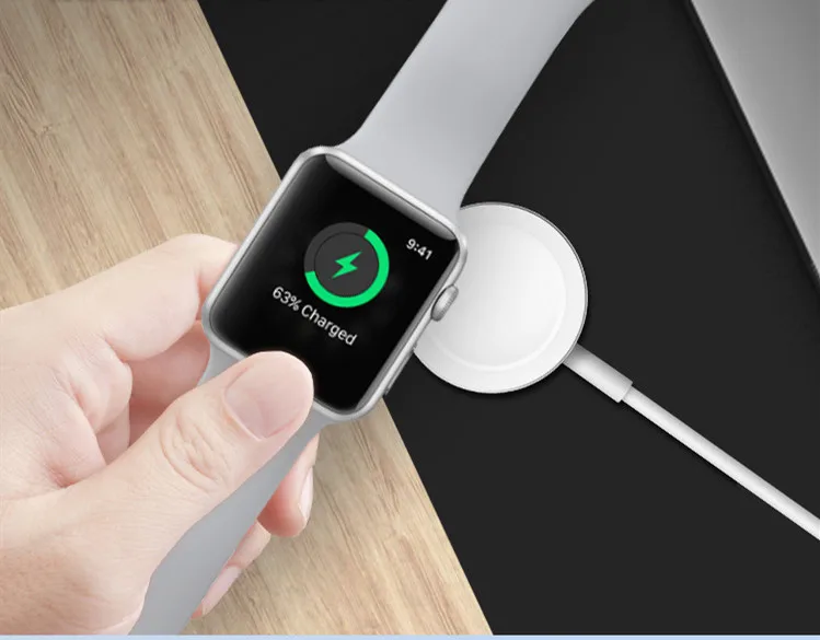 

White Magnetic Wireless Charger Cable For Apple Watch 2 3 2nd 3rd Gen Automatic USB Wireless Charge cable For iWatch Series 2 3