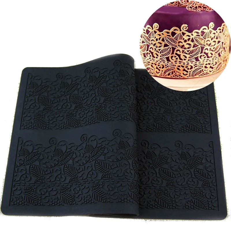 

Fondant Cake Mould Kitchen Gadgets Sugar Lace Pad Cake Decorating Tool Silicone Lace Embossed Baking Accessories Sugar Lace Mat