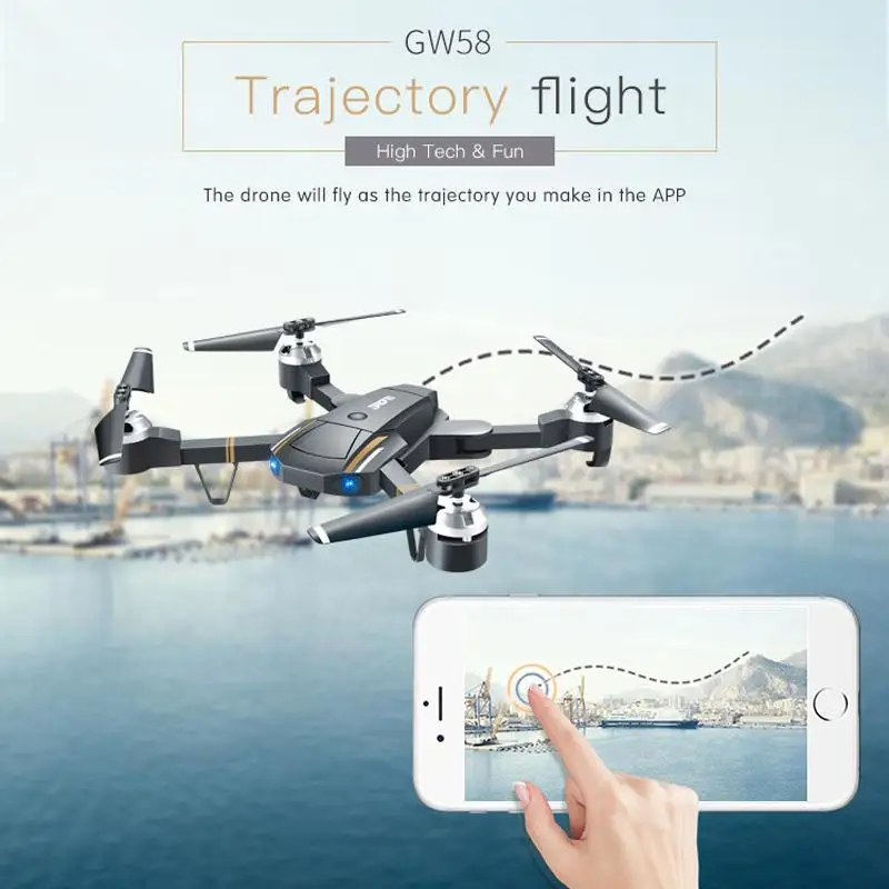 GW58/XT 1 складной селфи Дрон с камерой HD Безголовый режим Hover Quadcopter Wifi FPV RC