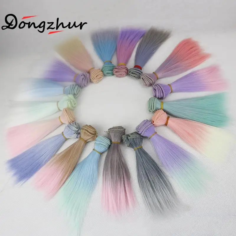 

1/3 1/4 BJD Wig Veiligheids Oogjes Accessories For Doll Gradient Color Wig Bjd Doll Accessories Hair For Dolls Multiple Colour
