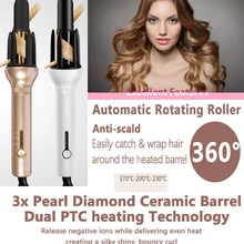 Профессиональные бигуди для волос Автоматические щипцы для завивки мгновенный нагрев щипцы для завивки волос Вэйвер палочка для завивки 360 Вращающаяся палочка