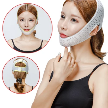 

Size Adjustable Thin Face Mask 3D Double Chin Liftting Device Face Bandages Small V-shape Shaper Slimming Product Health Care