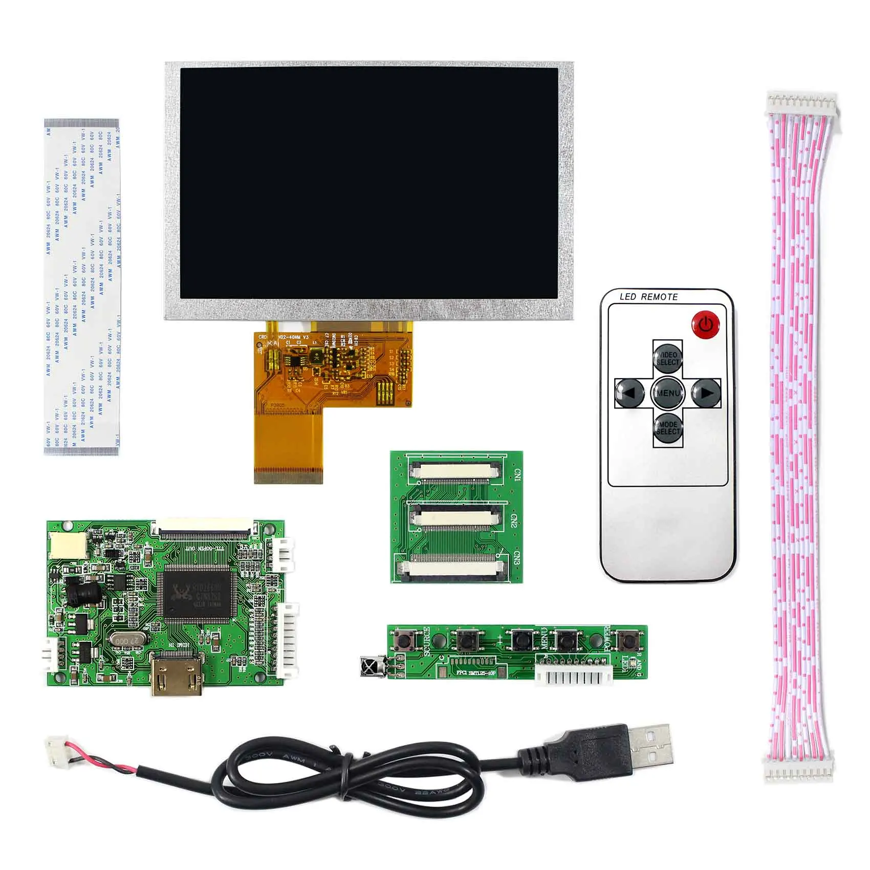 HDMI input LCD controller board with Remotel control 5inch 800x480 VS050T-002A lcd panel