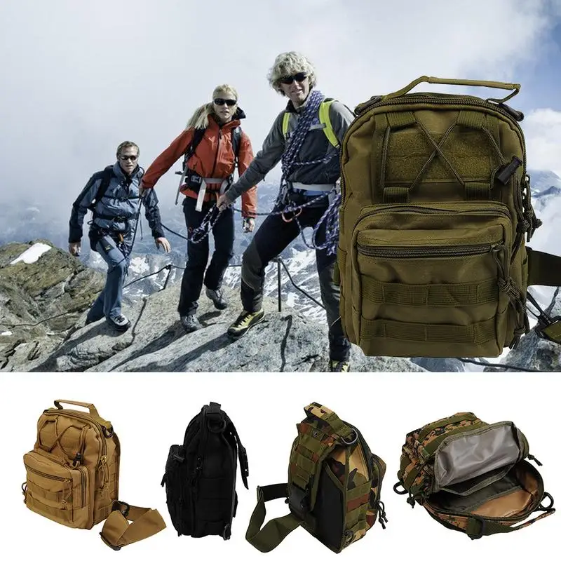 

Camouflage Style Riding Bag Canvas Outdoor Accessories Portable Shoulder Bag Outdoor Gadget Camping Hiking Backpack
