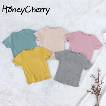 

Spring Girls T Shirt 2009 girl Top Pure Cotton Short Sleeve T-shirt For Children Baby Girl Clothes Girls Tops