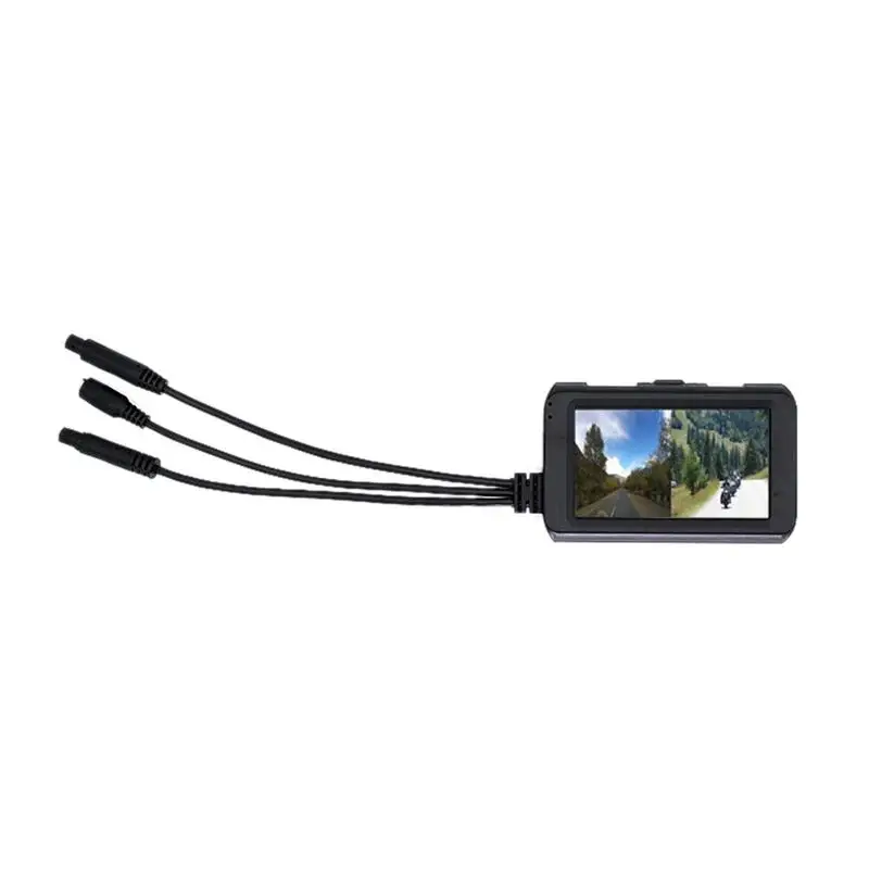 

Motorcycle Recorder Vehicle Recorder 3inch Front Rear Dual Camera Hidden Recorder 120 Wide Angle Lens For MT-21