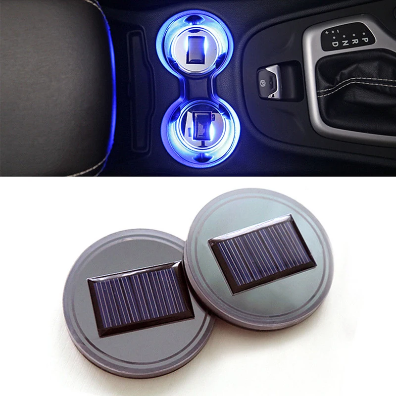 2 * Солнечный Кубок держатель коврик светодиодный свет Обложка отделка Атмосфера