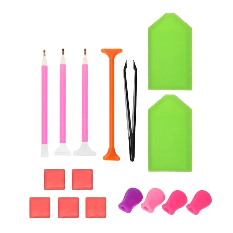 

16pcs/Set 5D Diamond Painting Tools Kit Rhinestone Embroidery Diamond Painting Pen Tweezer Tools For Diamond Embroidery