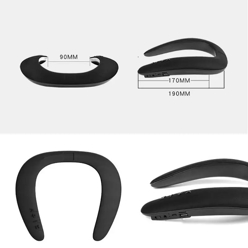 5D стерео беспроводной Bluetooth динамик водонепроницаемый носимое кольцо шеи Спорт