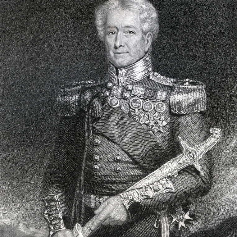 Sir Robert Henry Sale 1782 To 1845 британский солдат выгравирован F Holl после H Moseley из книги