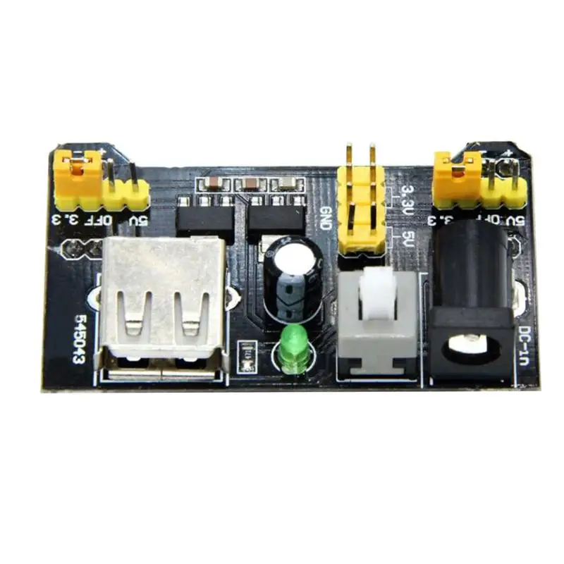 

MB102 Breadboard Power Module Dual Channel 5V/3.3V Output DC Voltage Stabilization Module