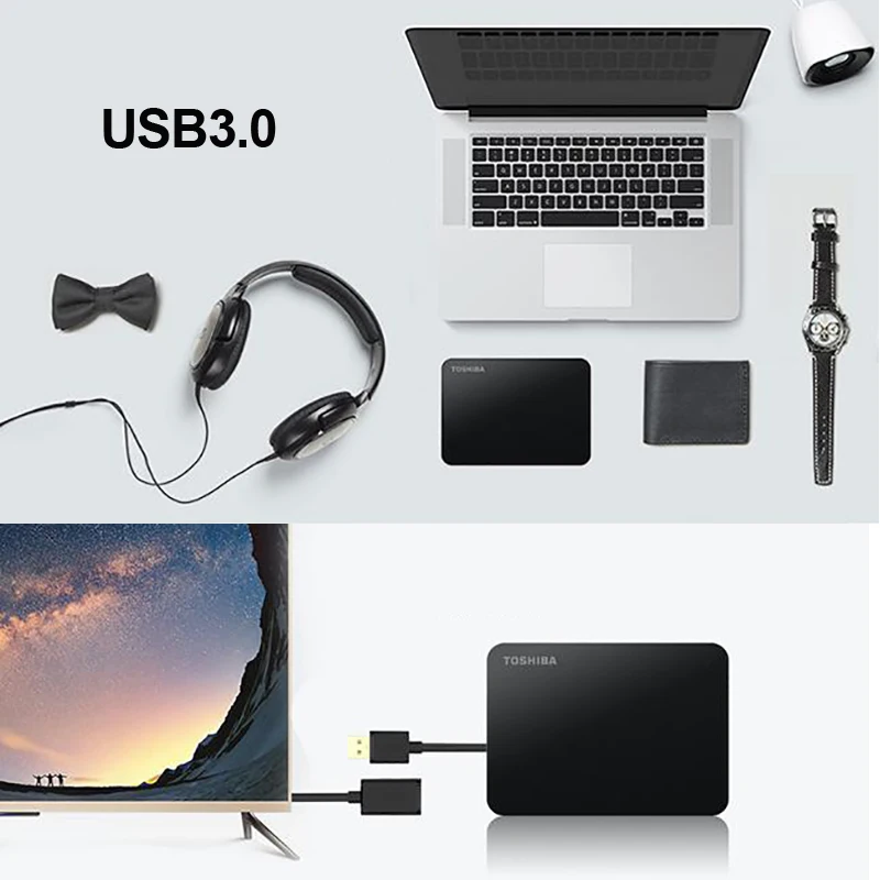 Портативный жесткий диск TOSHIBA Canvio Basics 3 0 внешний 1 ТБ 2 HDD 5 &quotHD портативное